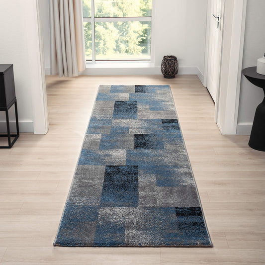 Blue Slate 766 Hallway Runner Rug - Detail View | Rug Queen Australia