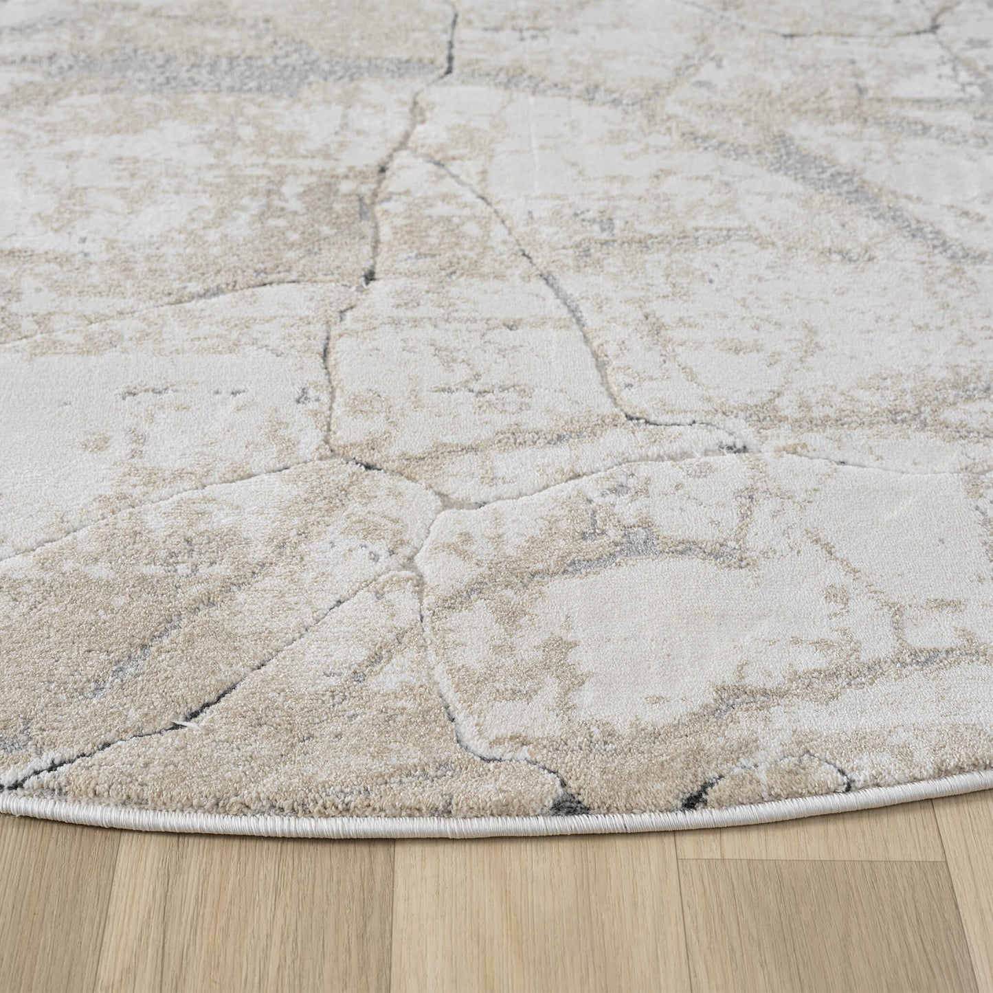 Pebble Round Weston 734 Rug - Side View | Rug Queen Australia