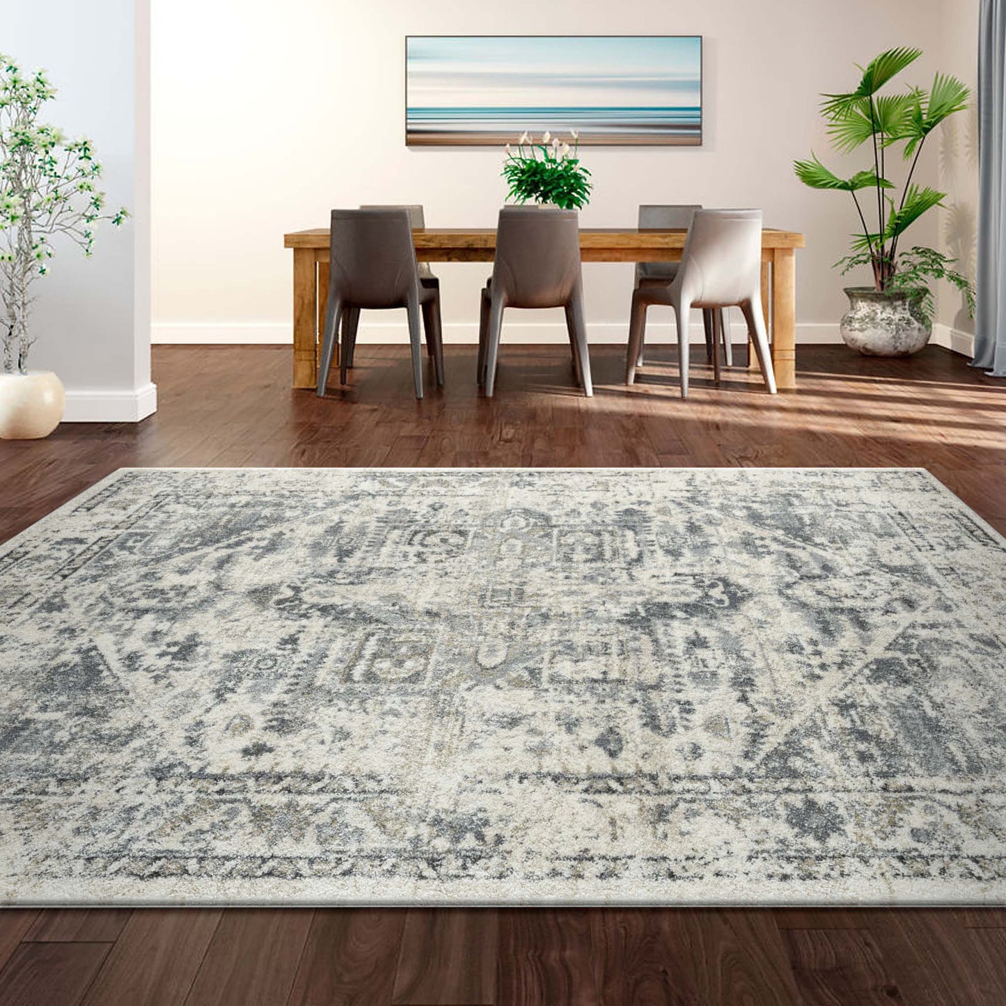 Bailey 760 Grey Rectangle Rug