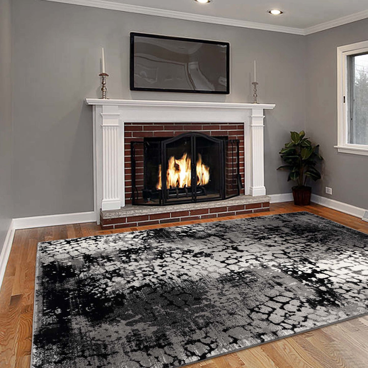 Boston 2912 Grey Rectangle Rug