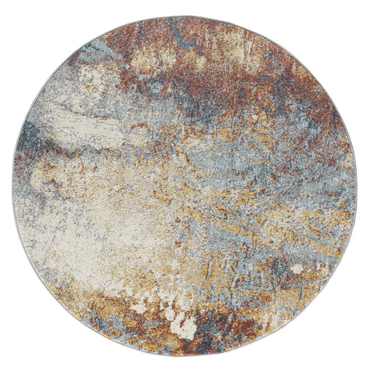 Canyon 281 Dark Grey Round Rug