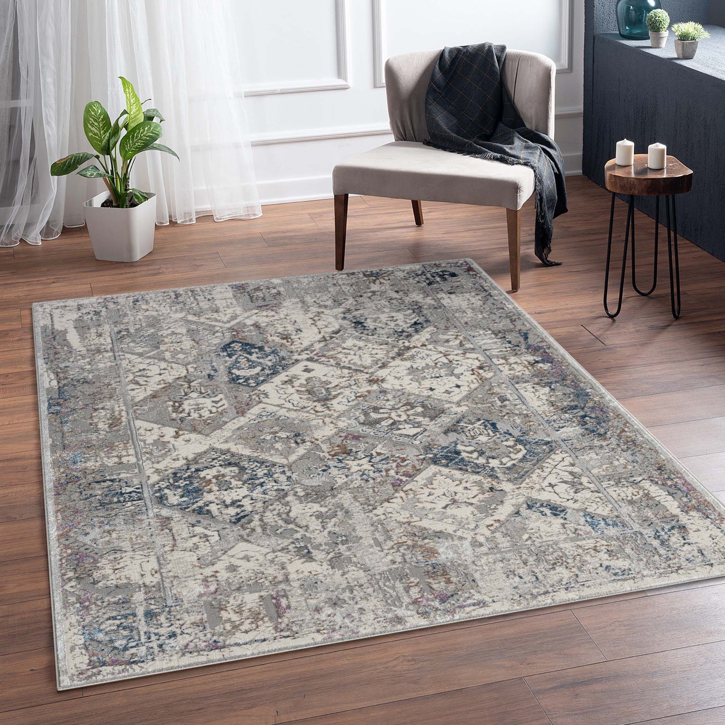 Clare 642 Grey Rectangle Rug
