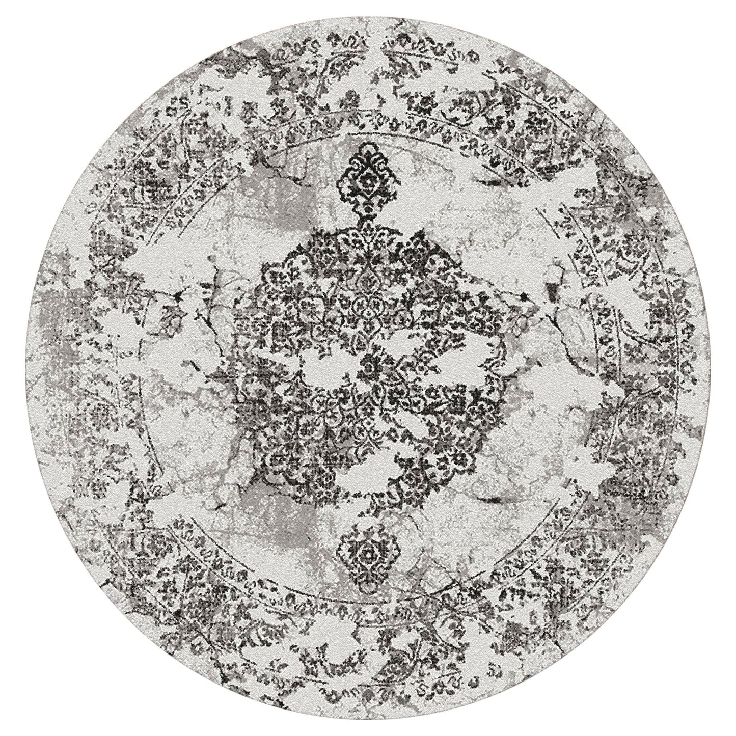 Desire 3446 Grey Round Rug