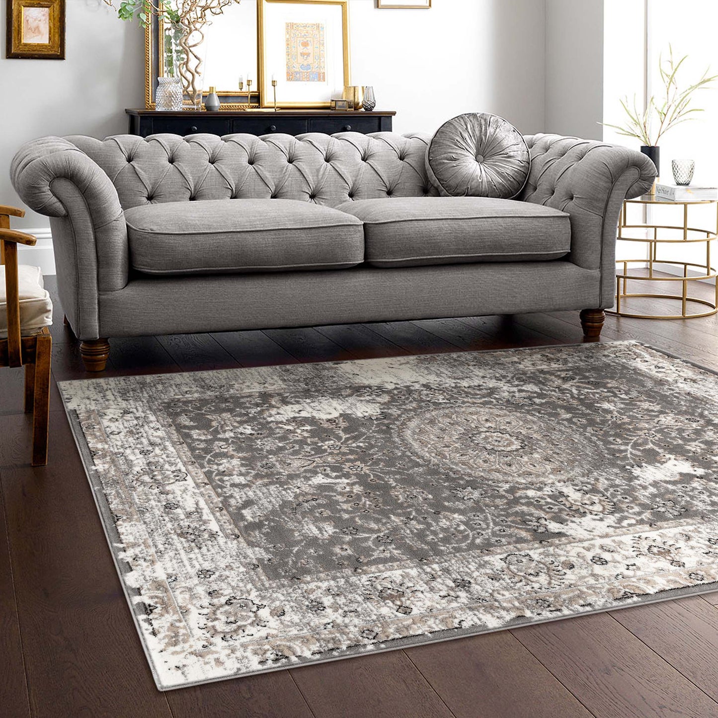 Dynasty 3464 Grey Rectangle Rug