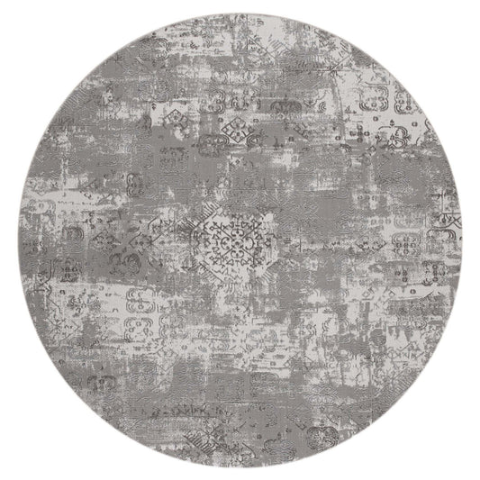 Lotus 2729 Light Grey Round Rug