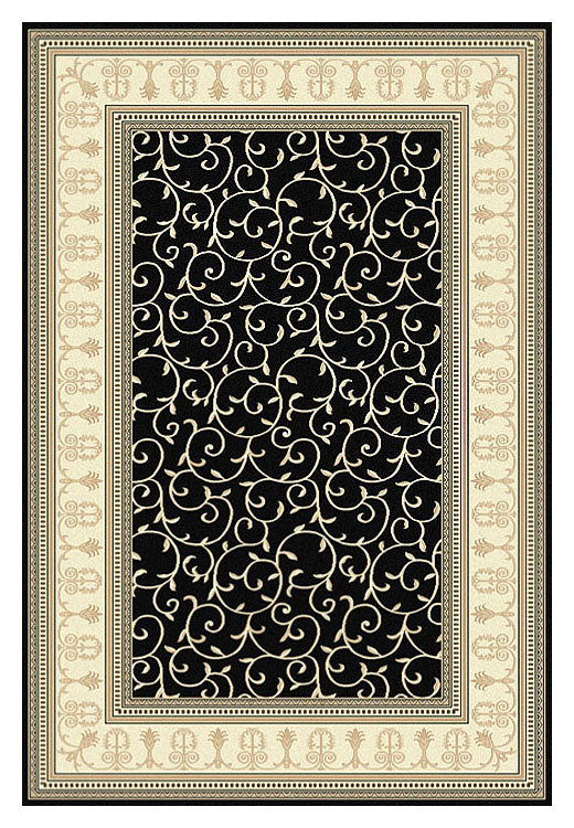 Palace 7653 Black Rectangle Rug
