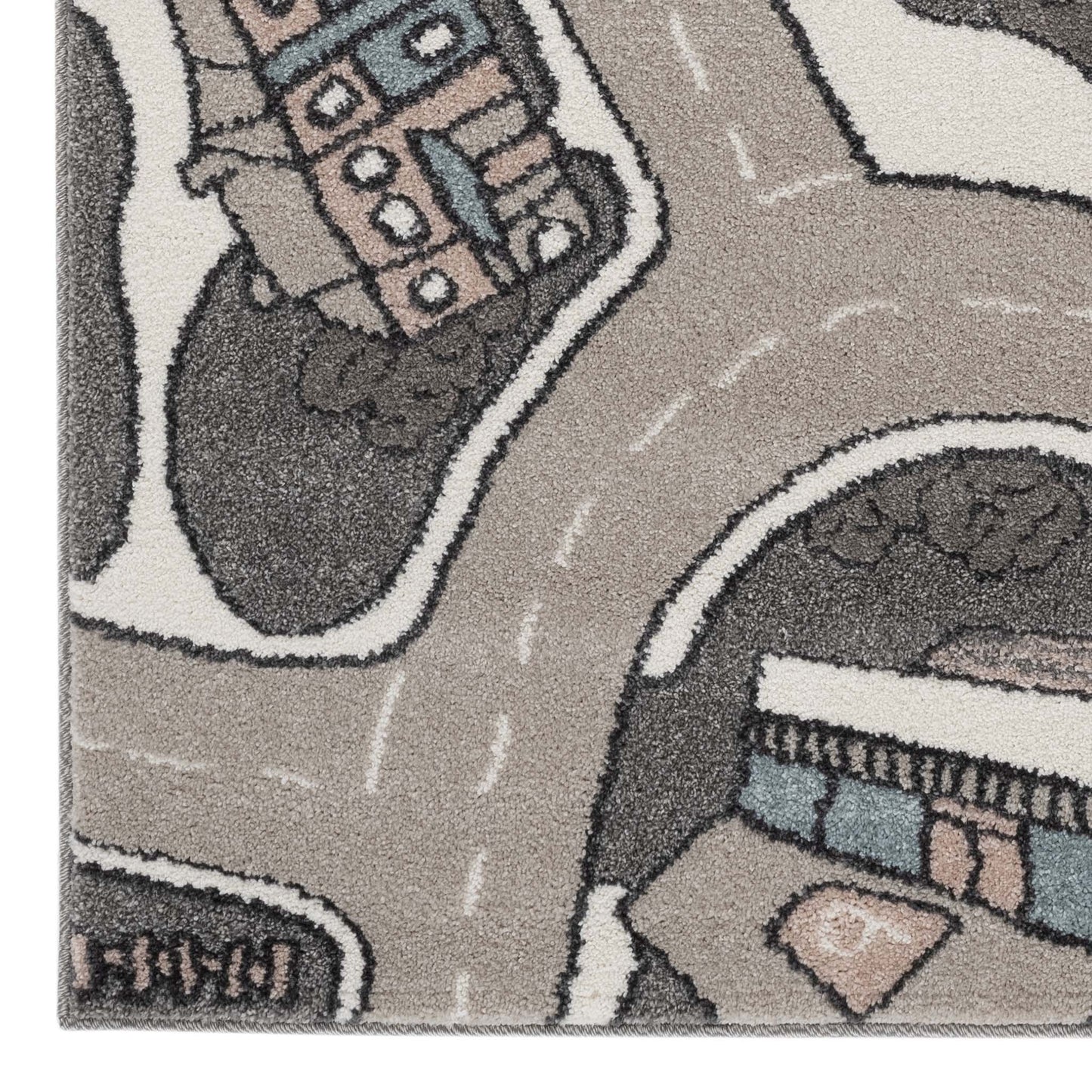 Smartkidz 7540 Grey Rectangle Rug