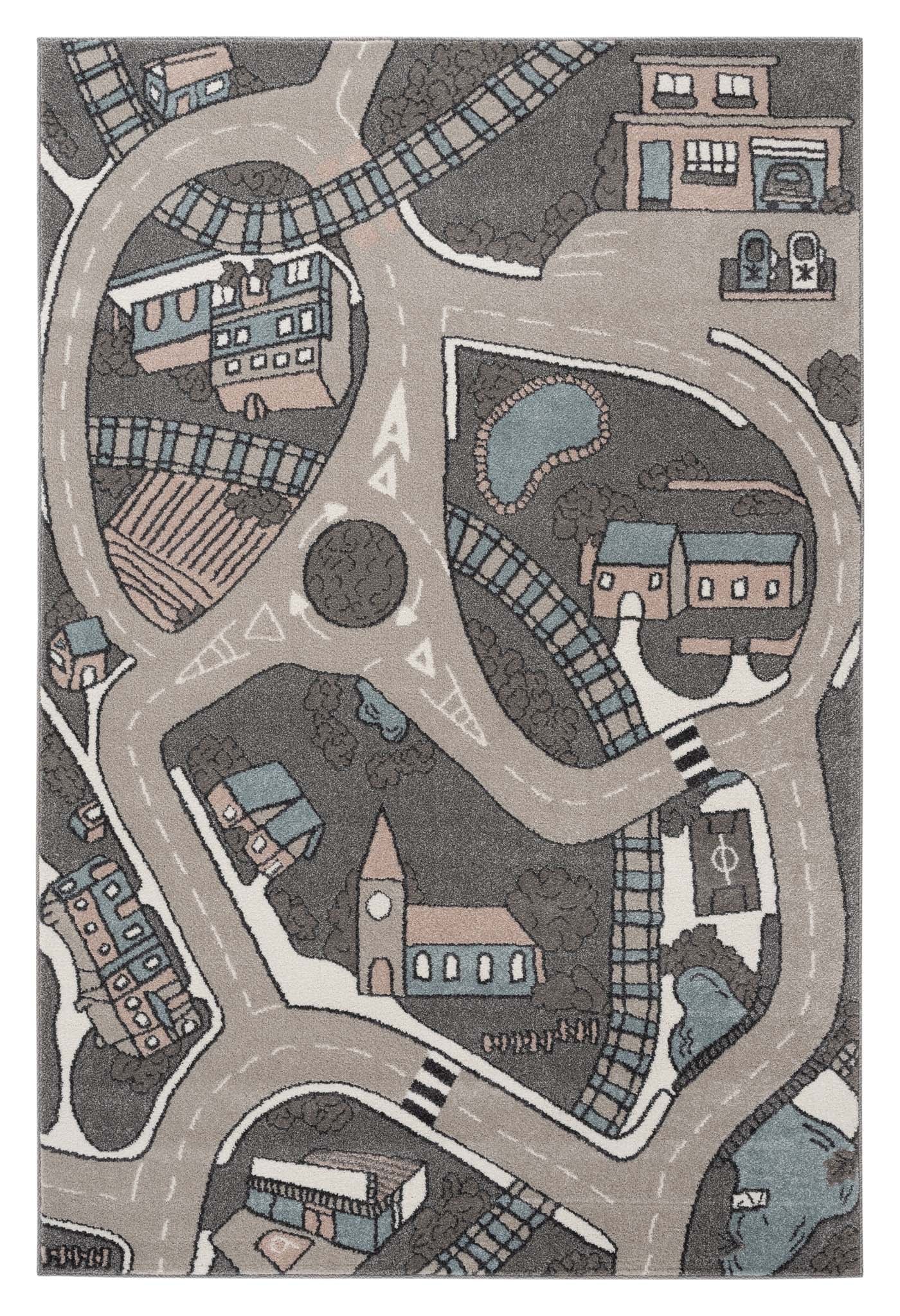 Smartkidz 7540 Grey Rectangle Rug
