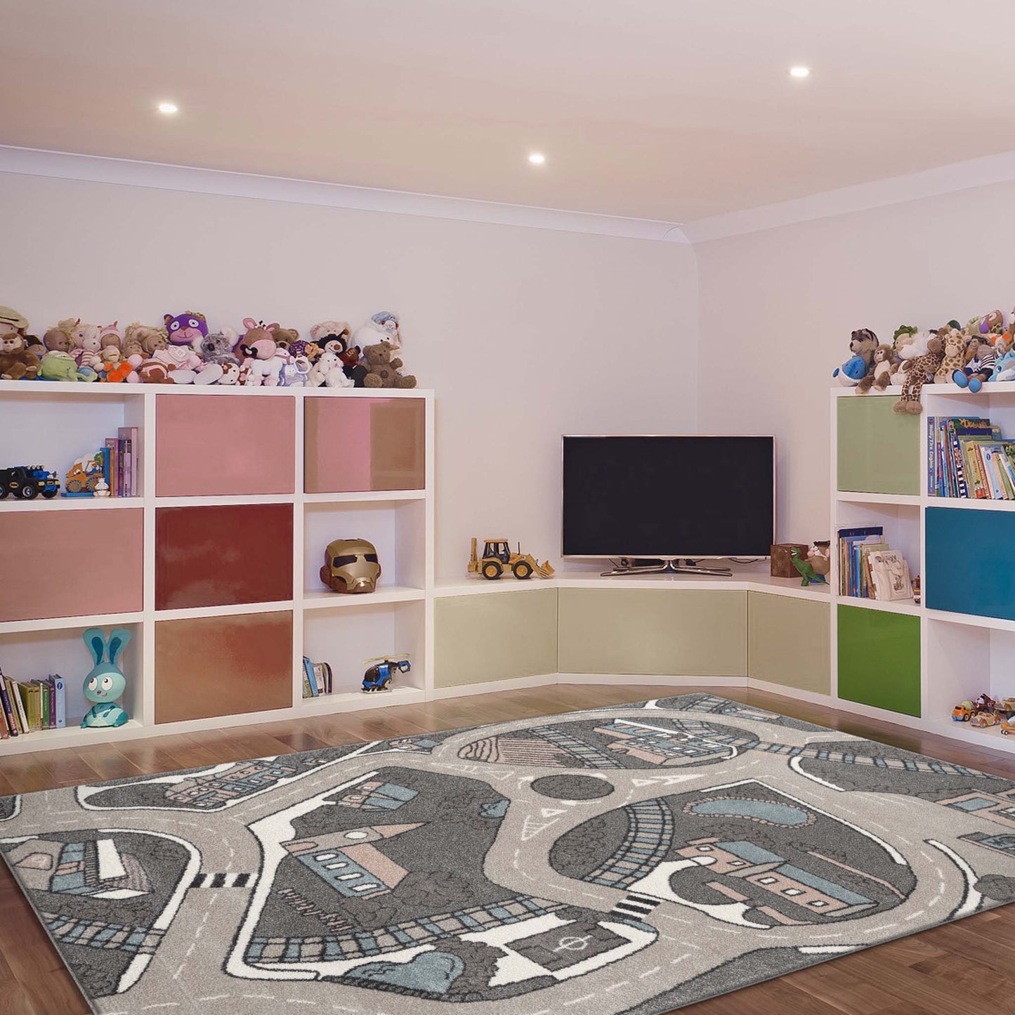 Smartkidz 7540 Grey Rectangle Rug