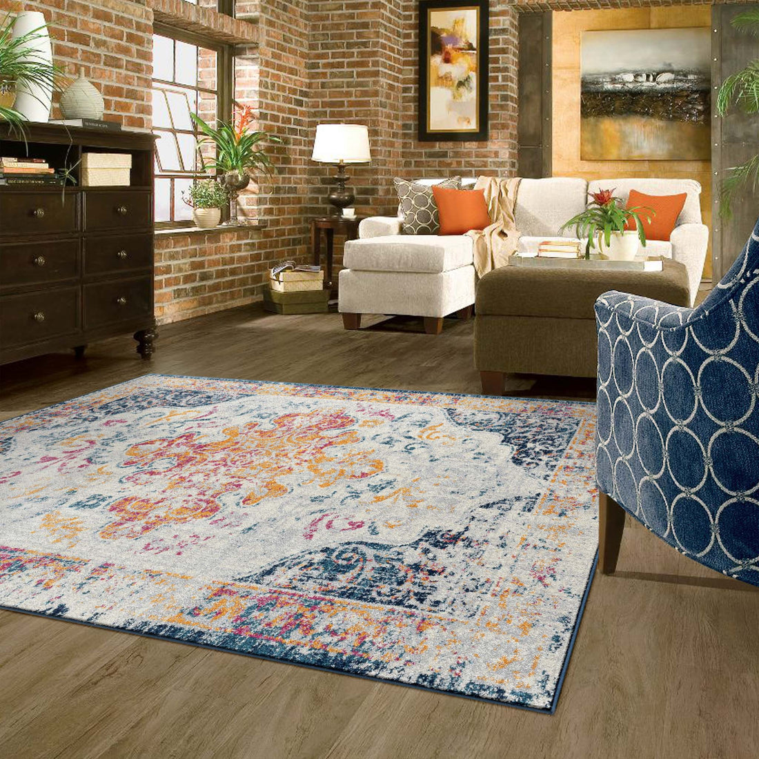 Dining room rug under table setting | Rug Queen Australia