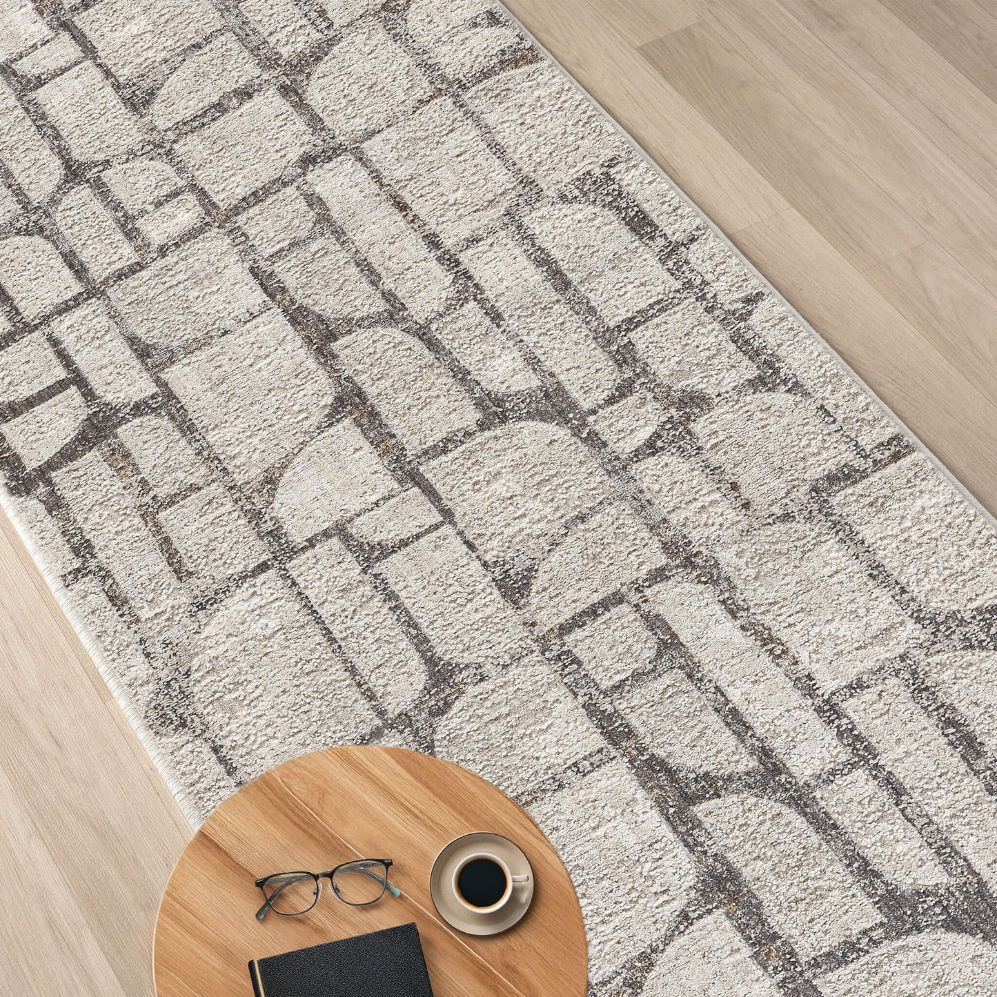 Stone Glamour 722 Hallway Runner Rug - Room Setting | Rug Queen Australia