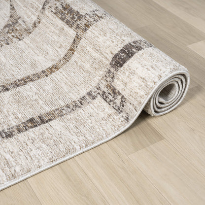 Stone Glamour 722 Hallway Runner Rug - Angle | Rug Queen Australia