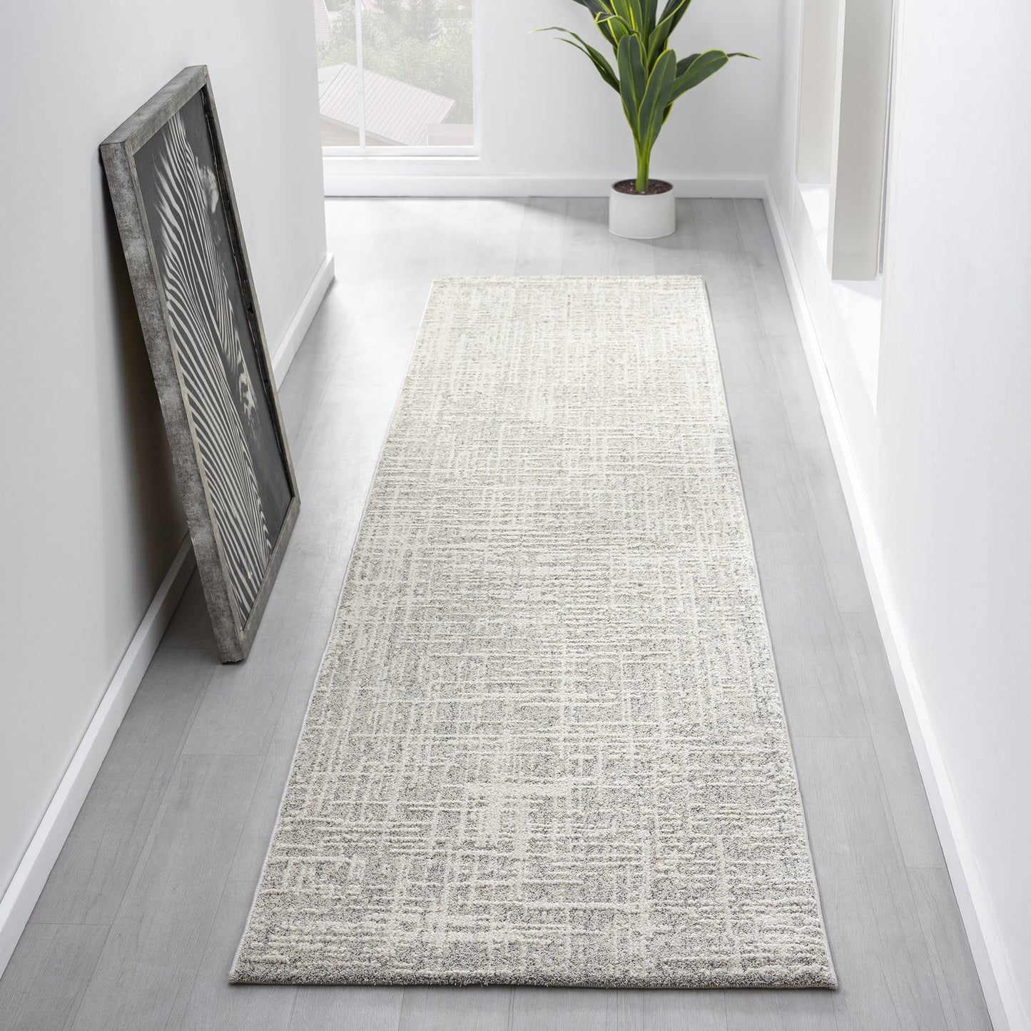 Linen Nature 497 Hallway Runner Rug - Detail View | Rug Queen Australia