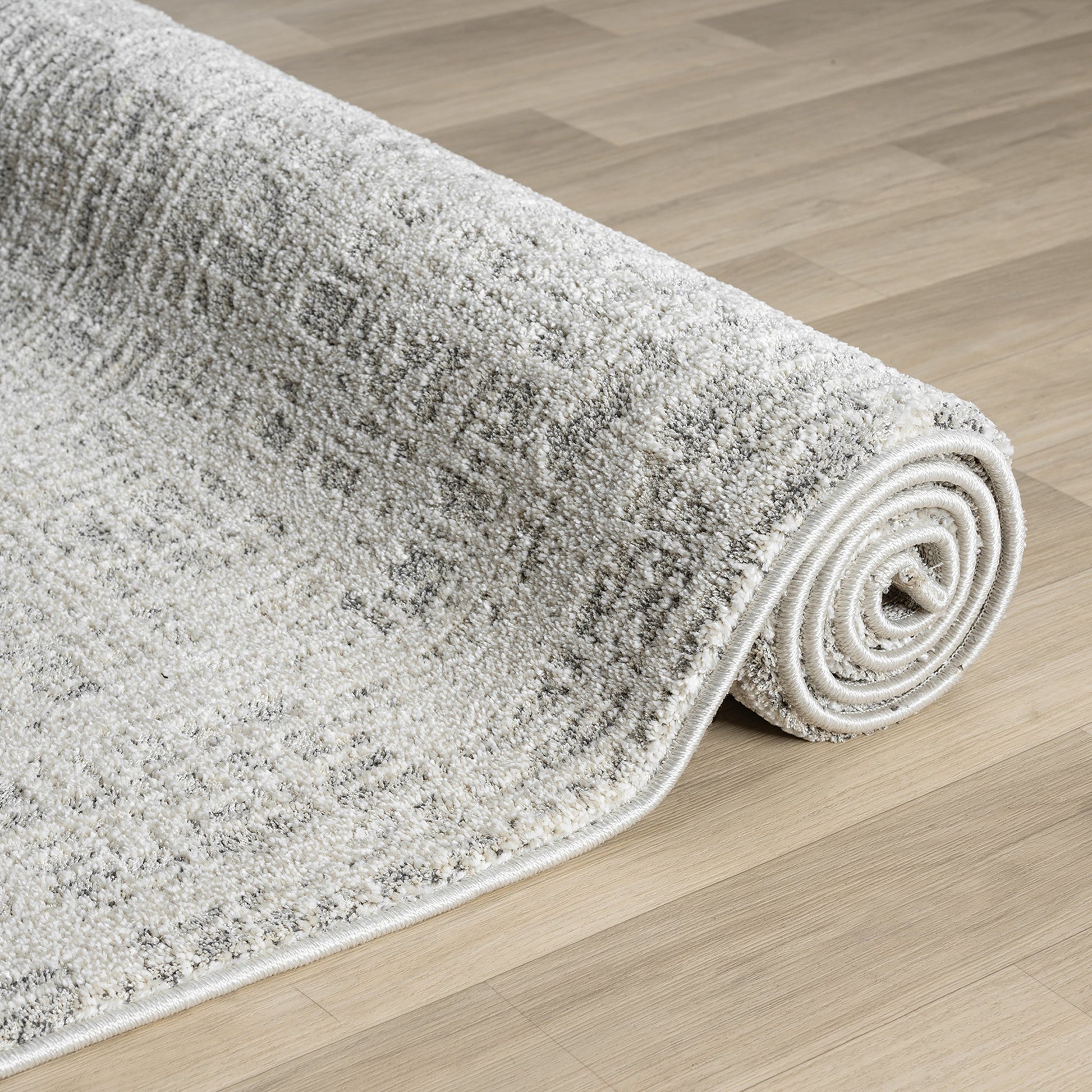 Linen Nature 497 Hallway Runner Rug - Angle | Rug Queen Australia