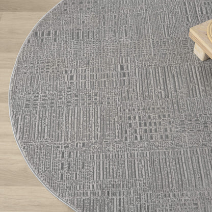 Slate Round Noble 779 Rug - Close Up | Rug Queen Australia