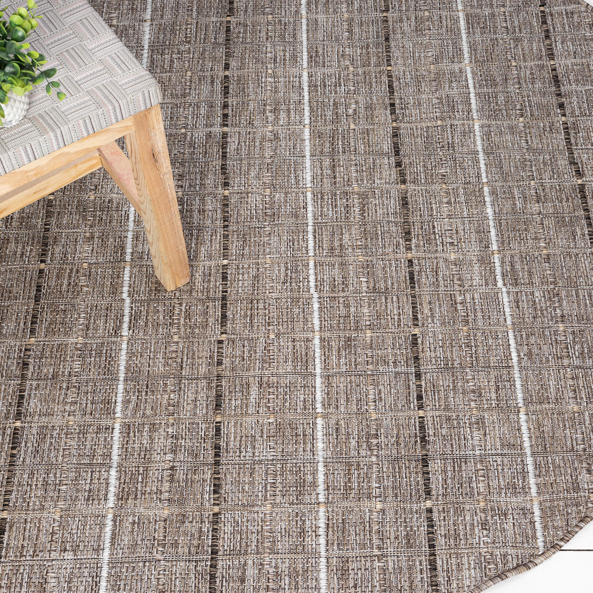 Natural Round Park 577 Rug - Close Up | Rug Queen Australia