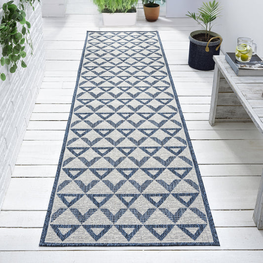 Patio 457 Indigo Runner - Detail View | Rug Queen Australia