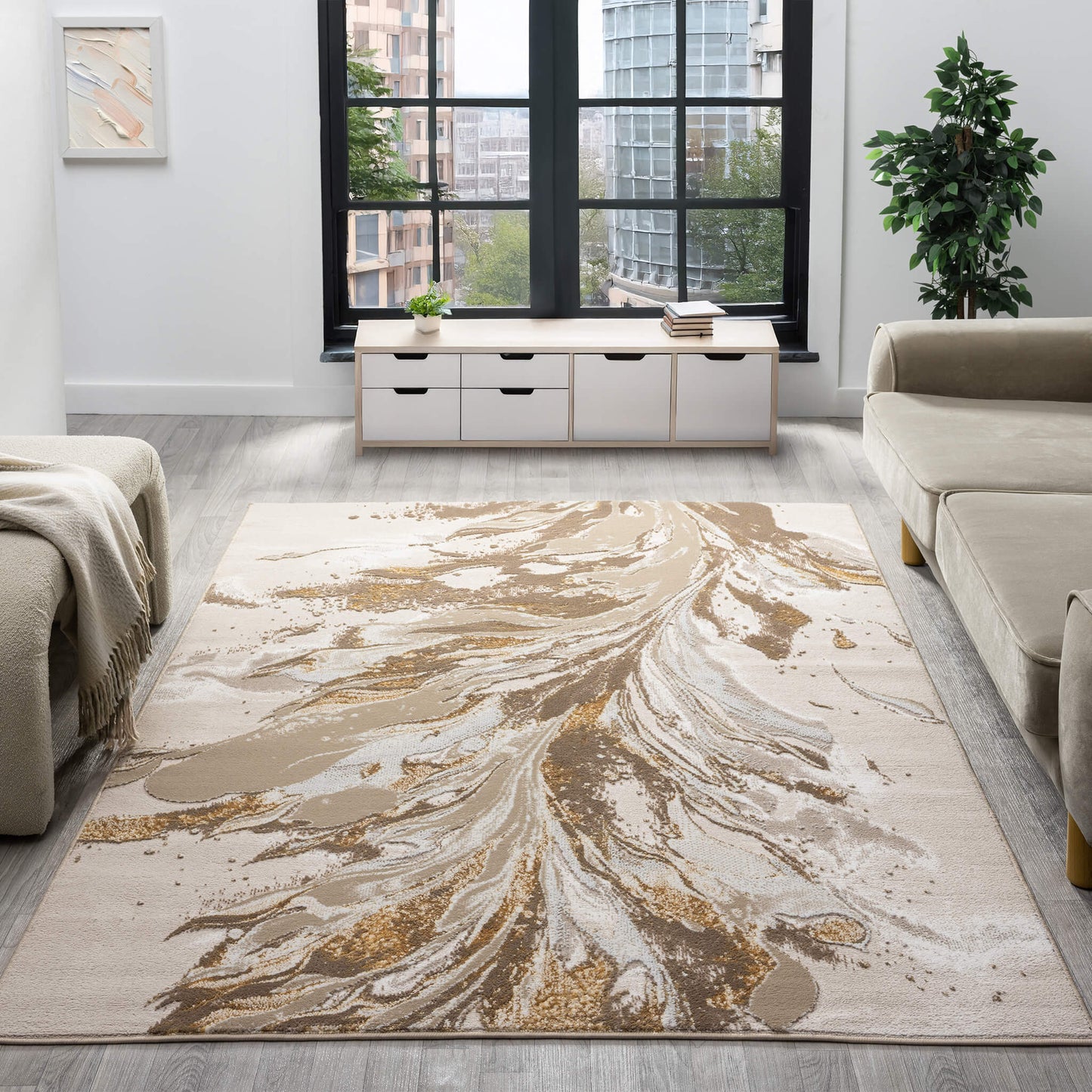 Relic 515 Gold - Detail View | Rug Queen Australia