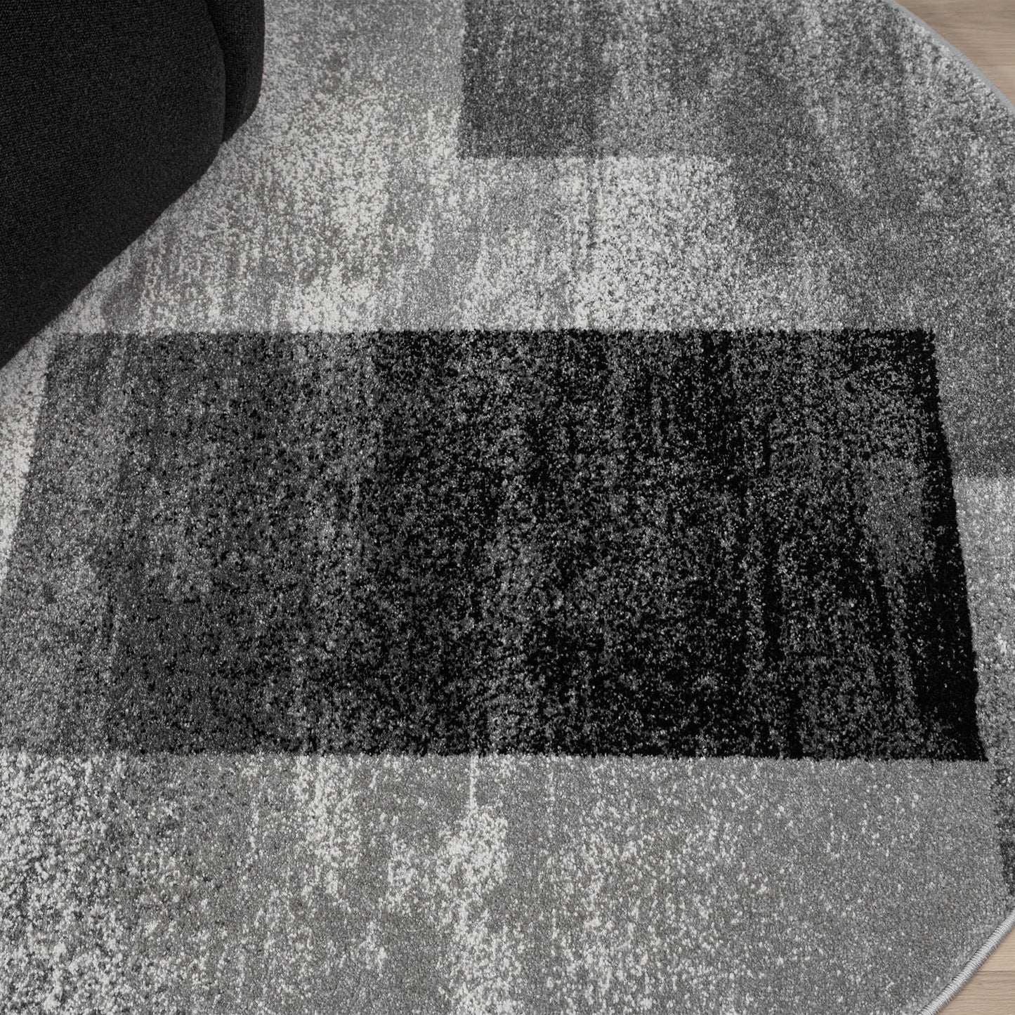 Grey Round Slate 766 Rug - Close Up | Rug Queen Australia