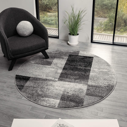 Grey Round Slate 766 Rug - Detail View | Rug Queen Australia