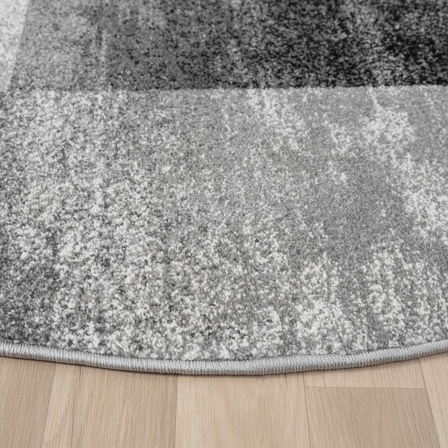 Grey Round Slate 766 Rug - Side View | Rug Queen Australia