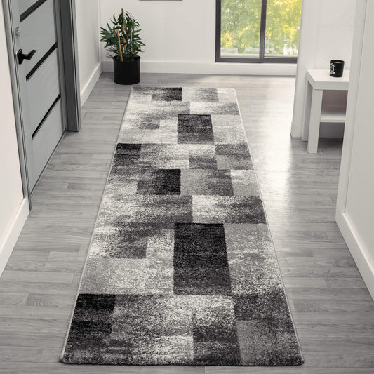Grey Slate 766 Hallway Runner Rug - Detail View | Rug Queen Australia