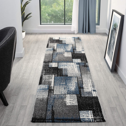 Blue Slate 768 Hallway Runner Rug - Detail View | Rug Queen Australia