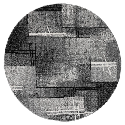 Grey Round Slate 768 Rug | Rug Queen Australia