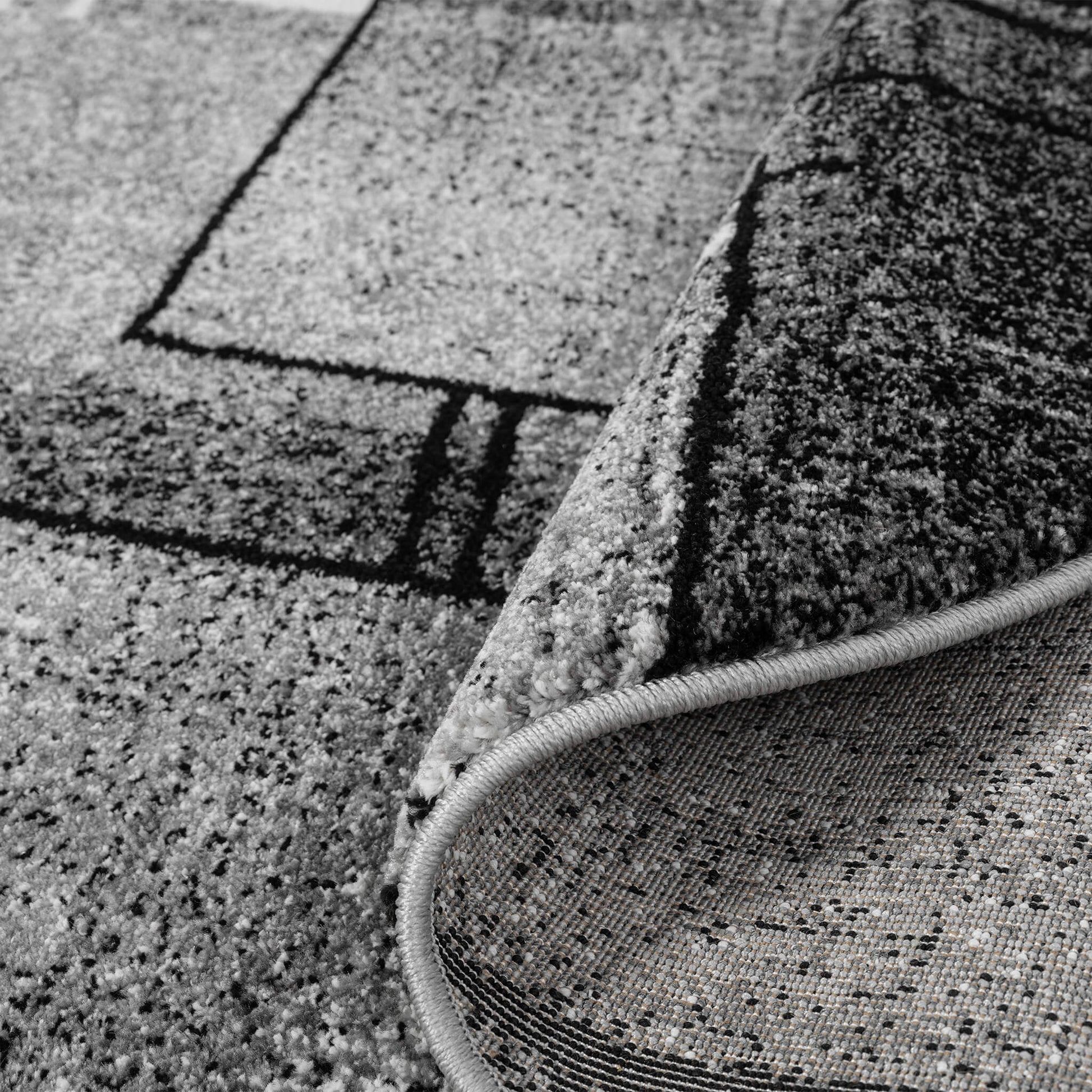 Grey Round Slate 768 Rug - Texture | Rug Queen Australia