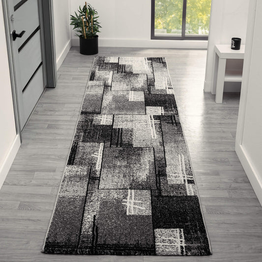 Grey Slate 768 Hallway Runner Rug - Detail View | Rug Queen Australia