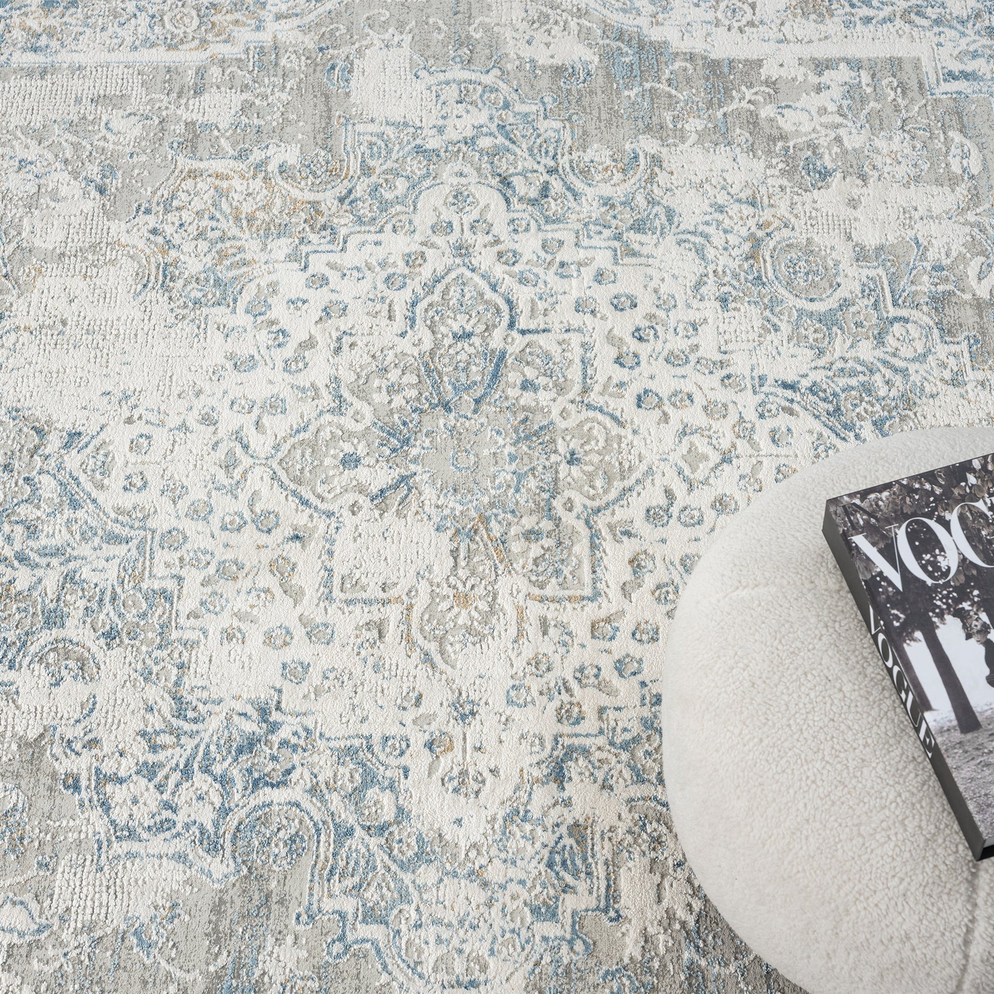 Light Grey Stella 517 Rug - Room Setting | Rug Queen Australia
