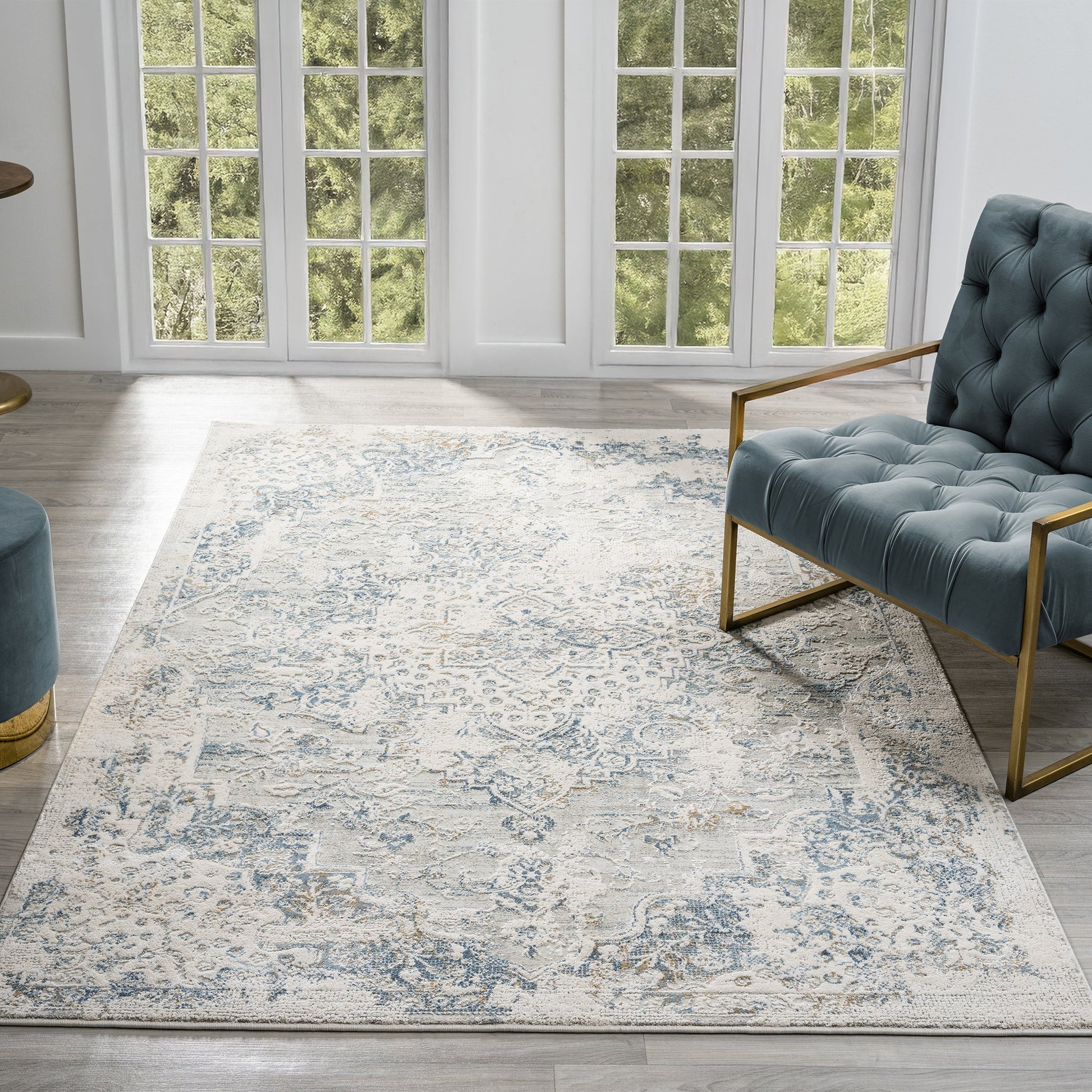 Light Grey Stella 517 Rug - Detail View | Rug Queen Australia