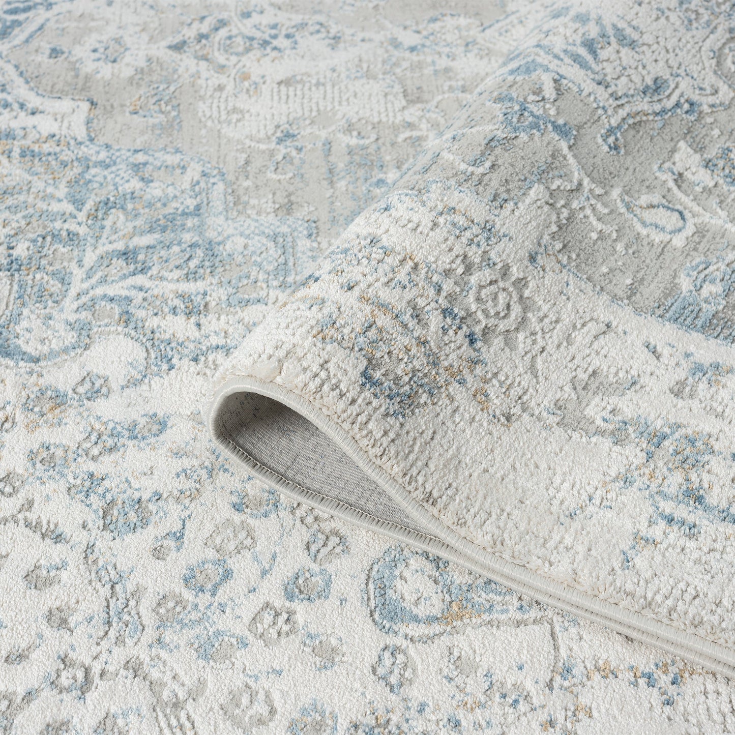 Light Grey Stella 517 Rug - Corner | Rug Queen Australia