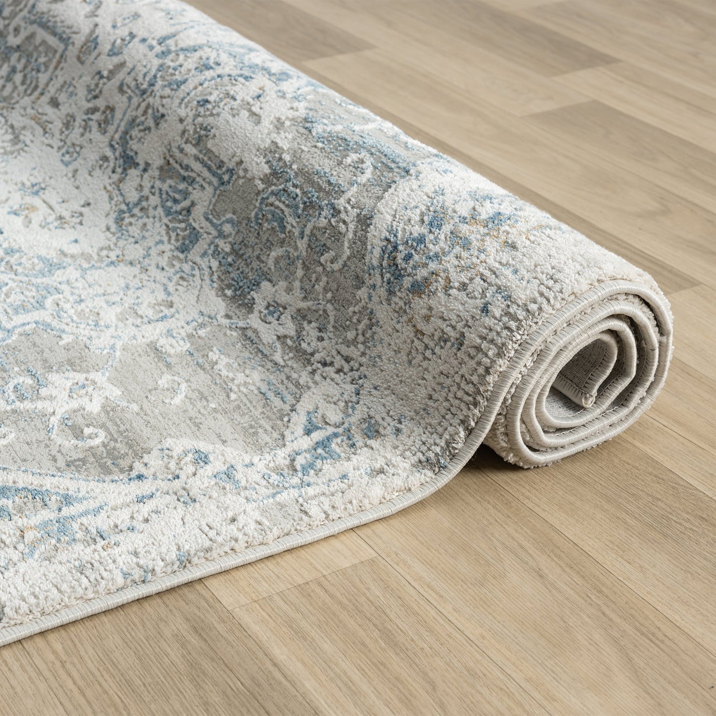 Light Grey Stella 517 Rug - Angle | Rug Queen Australia