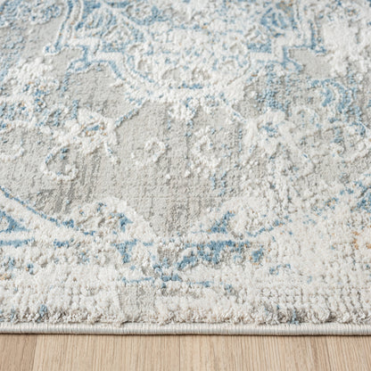 Light Grey Stella 517 Rug - Styled | Rug Queen Australia
