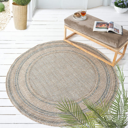 Olive Round Terrace 553 Rug - Detail View | Rug Queen Australia