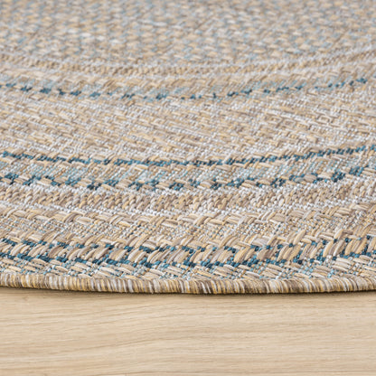 Olive Round Terrace 553 Rug - Side View | Rug Queen Australia