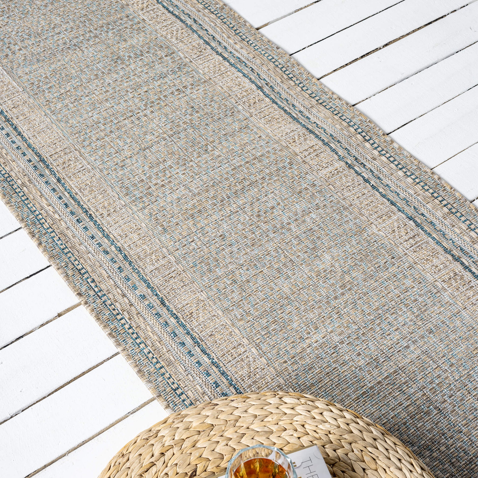 Olive Terrace 553 Hallway Runner Rug - Corner | Rug Queen Australia