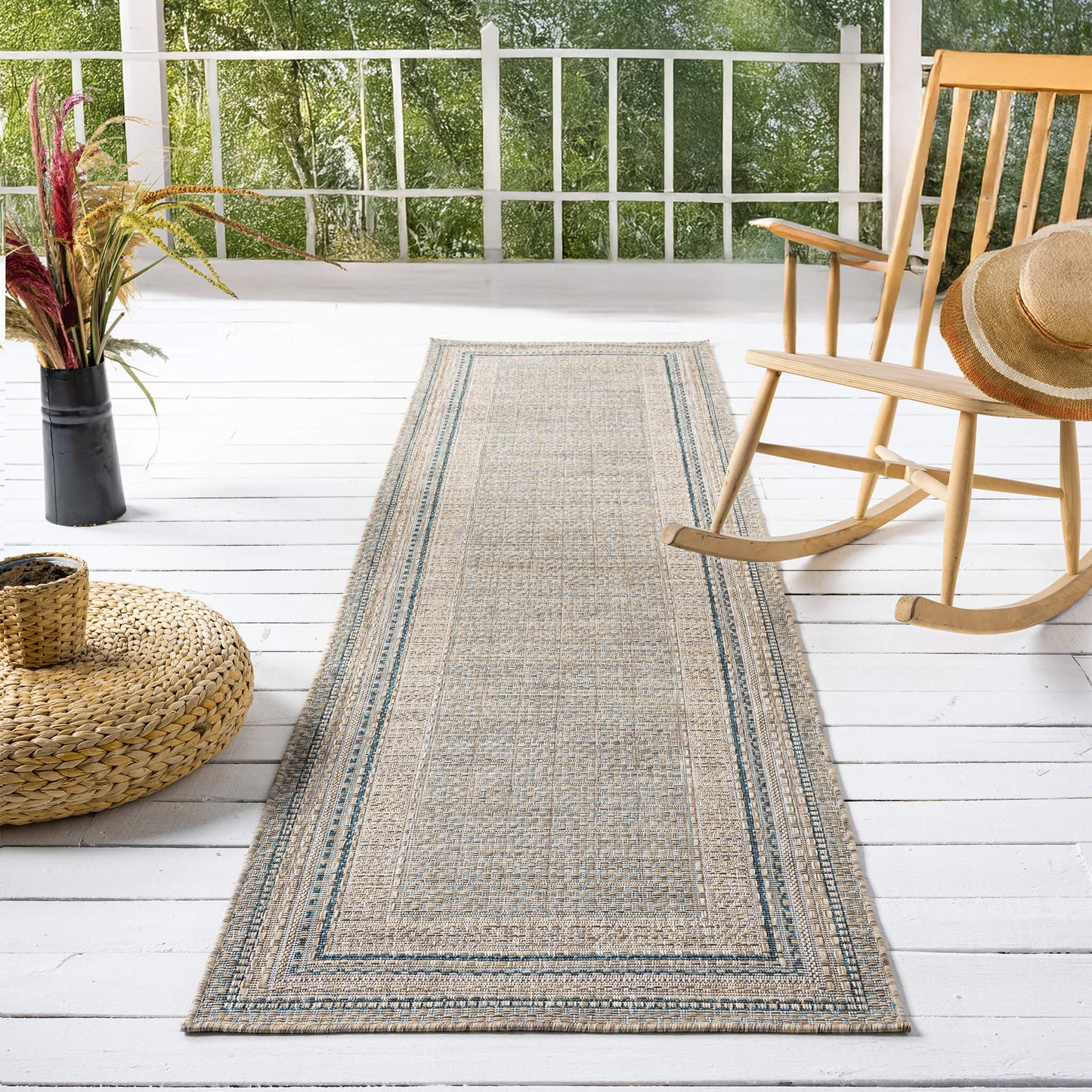 Olive Terrace 553 Hallway Runner Rug - Detail View | Rug Queen Australia