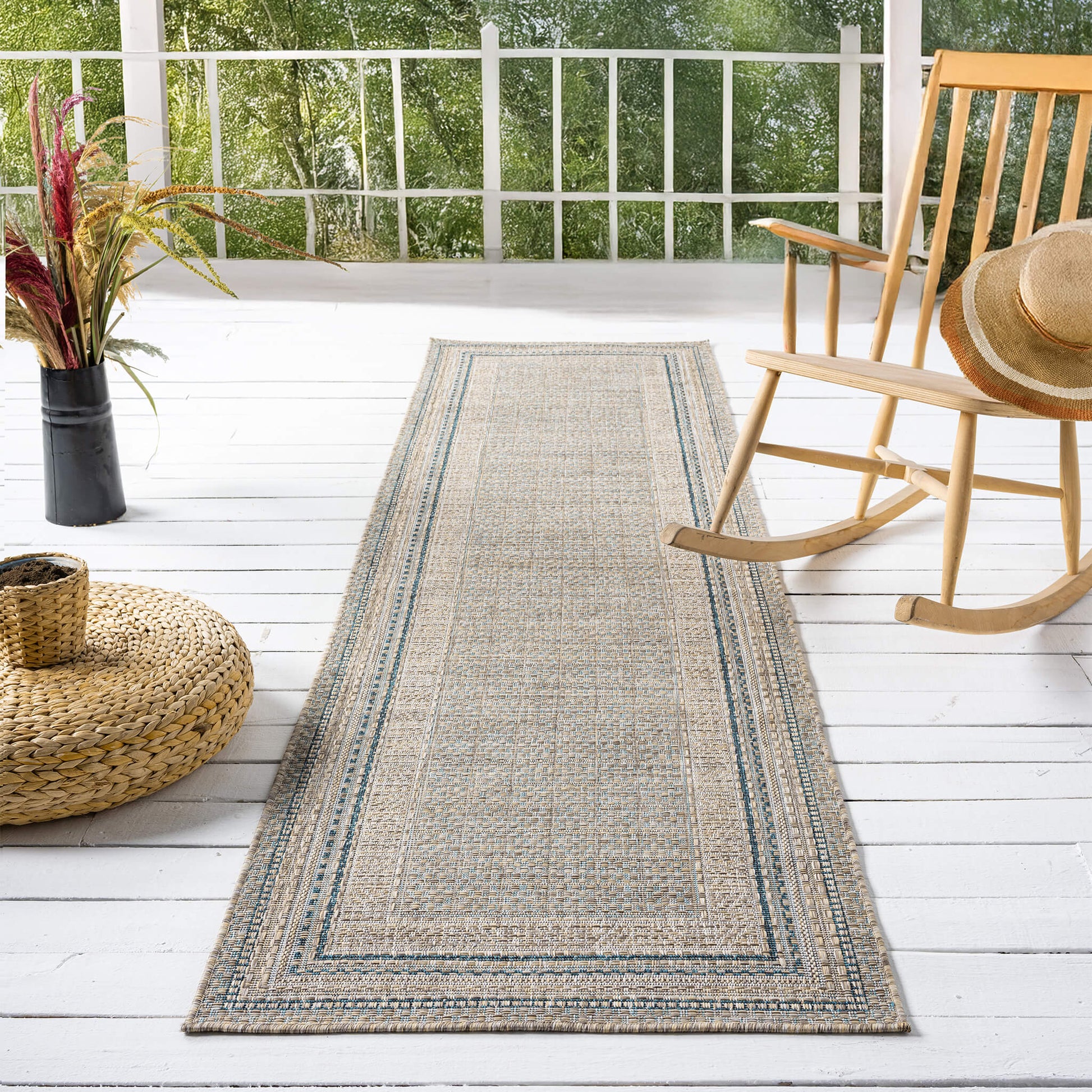 Olive Terrace 553 Hallway Runner Rug - Detail View | Rug Queen Australia