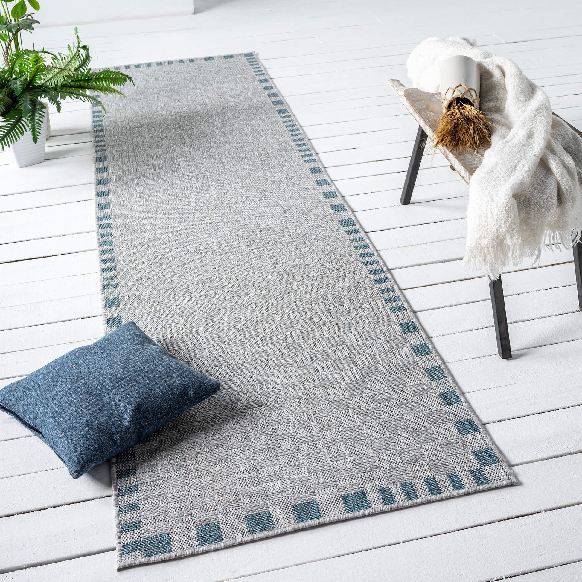 Cloud Terrace 555 Hallway Runner Rug - Detail View | Rug Queen Australia