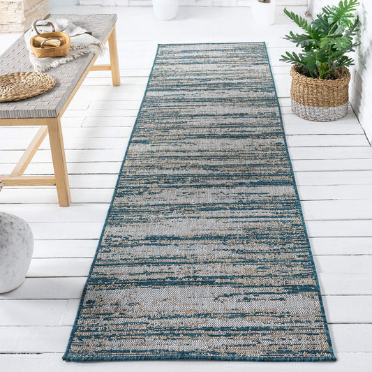Indigo Terrace 559 Hallway Runner Rug - Detail View | Rug Queen Australia