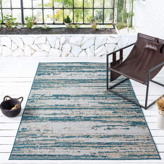 Indigo Terrace 559 Rug - Detail View | Rug Queen Australia