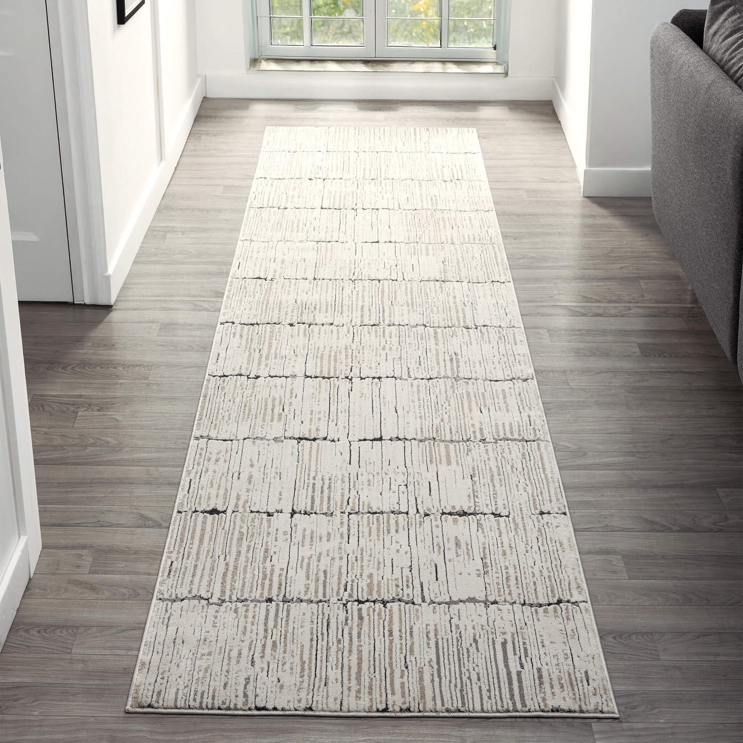 Stone Weston 733 Hallway Runner Rug - Detail View | Rug Queen Australia