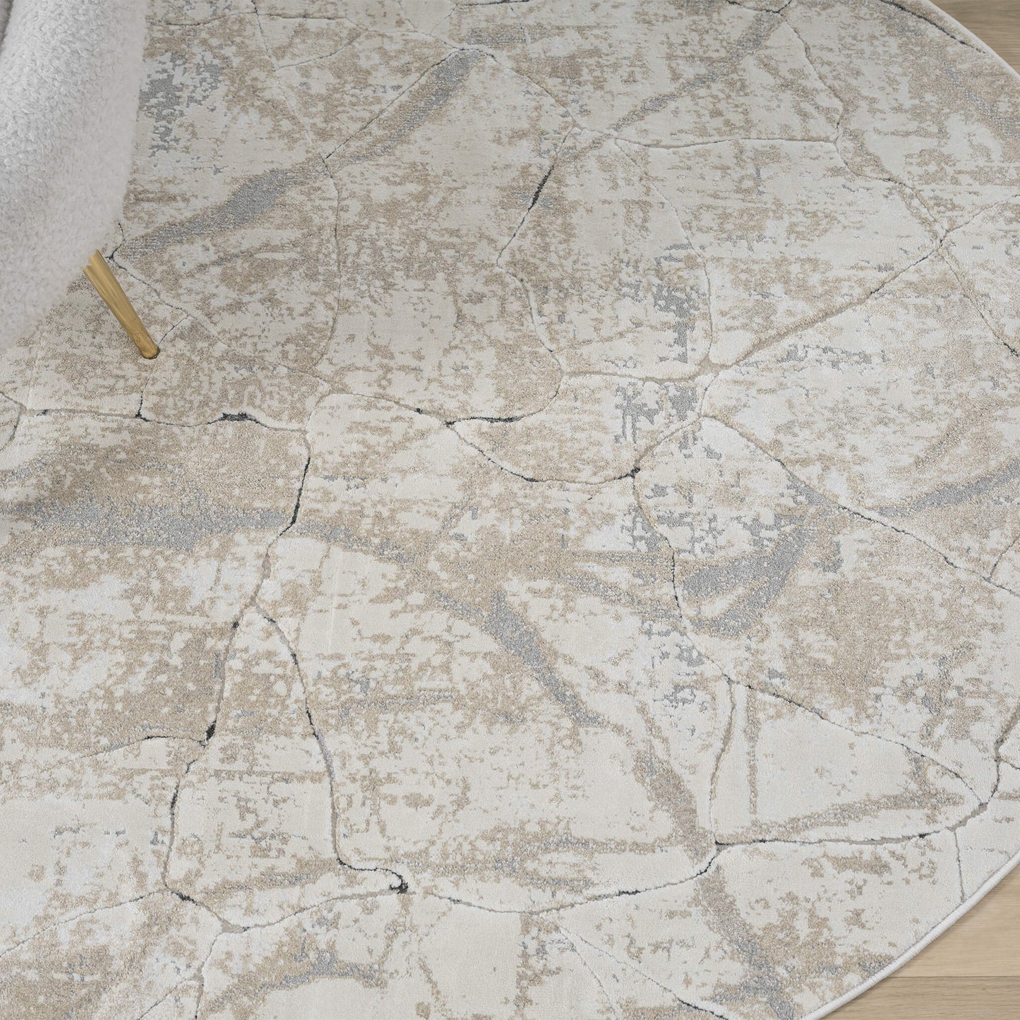 Pebble Round Weston 734 Rug - Close Up | Rug Queen Australia