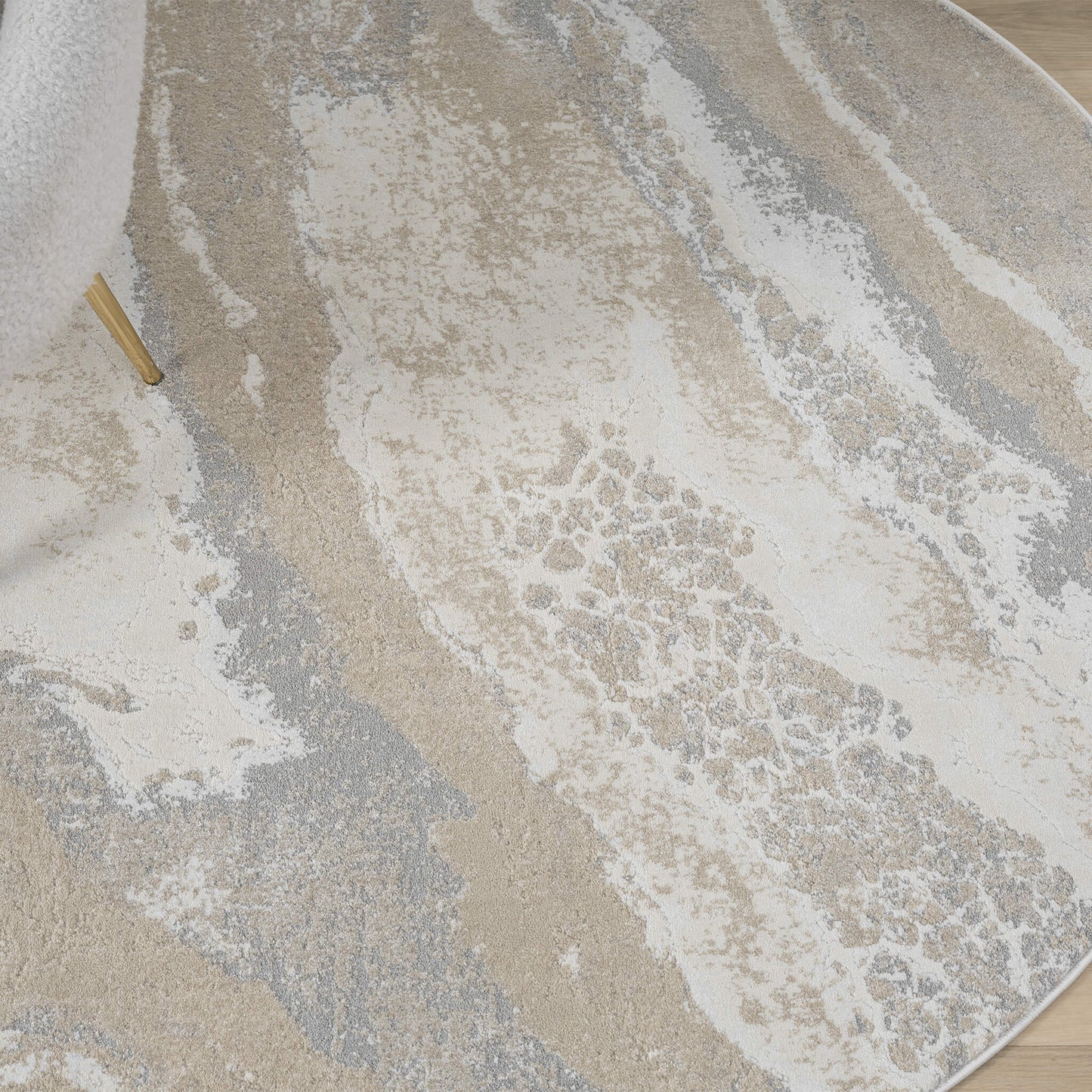 Slate Round Weston 735 Rug - Close Up | Rug Queen Australia