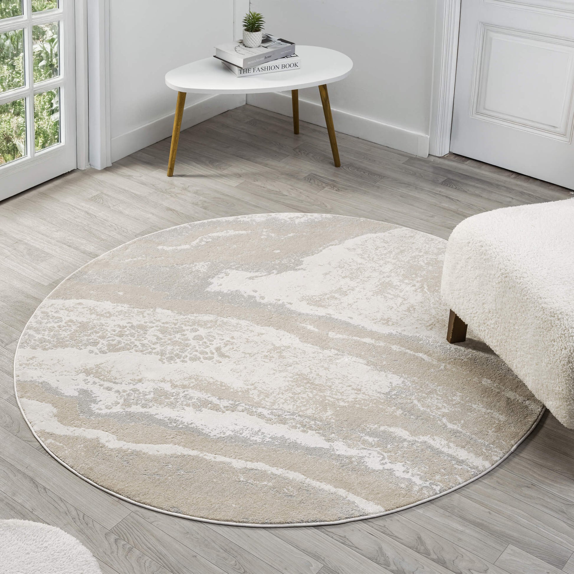 Slate Round Weston 735 Rug - Detail View | Rug Queen Australia