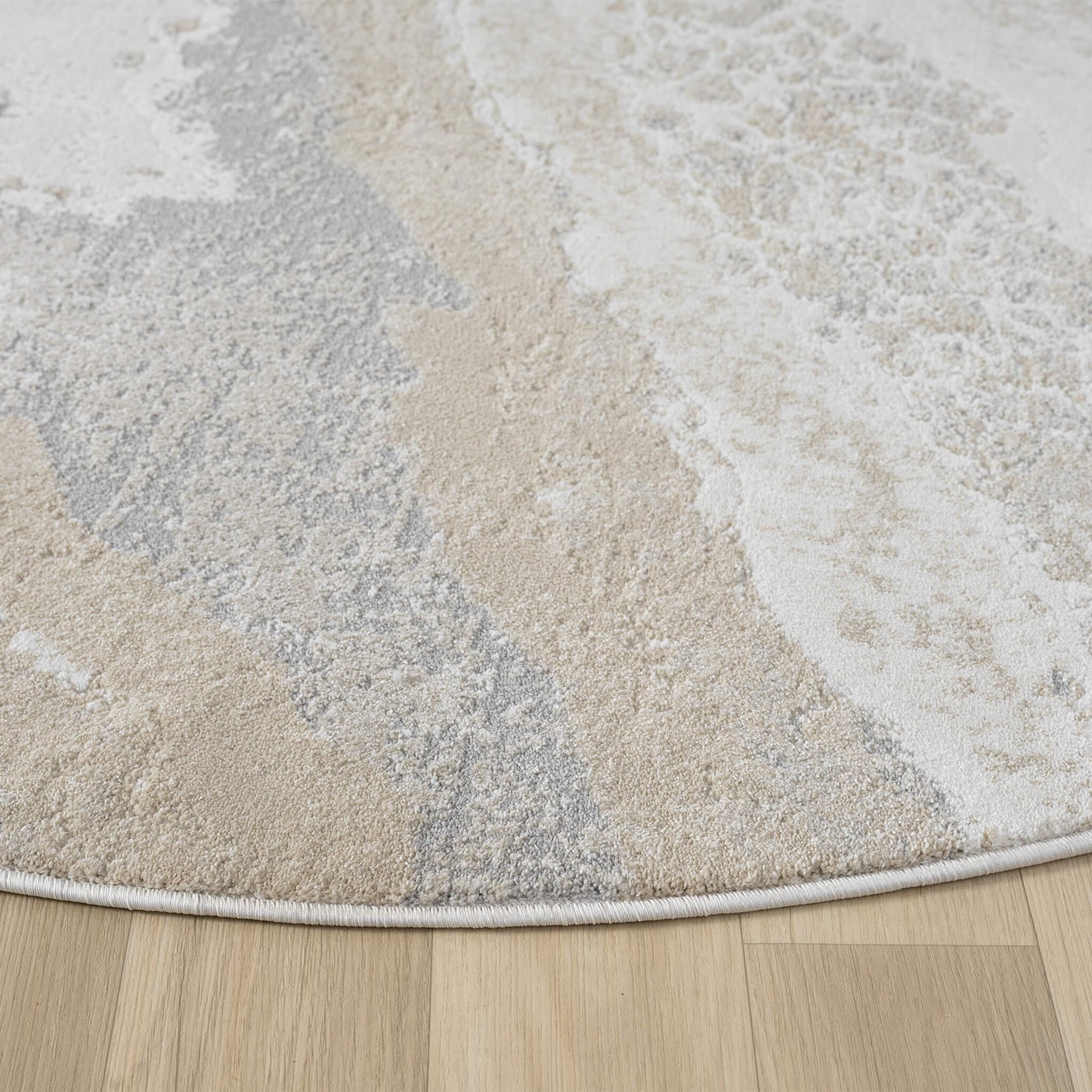 Slate Round Weston 735 Rug - Side View | Rug Queen Australia