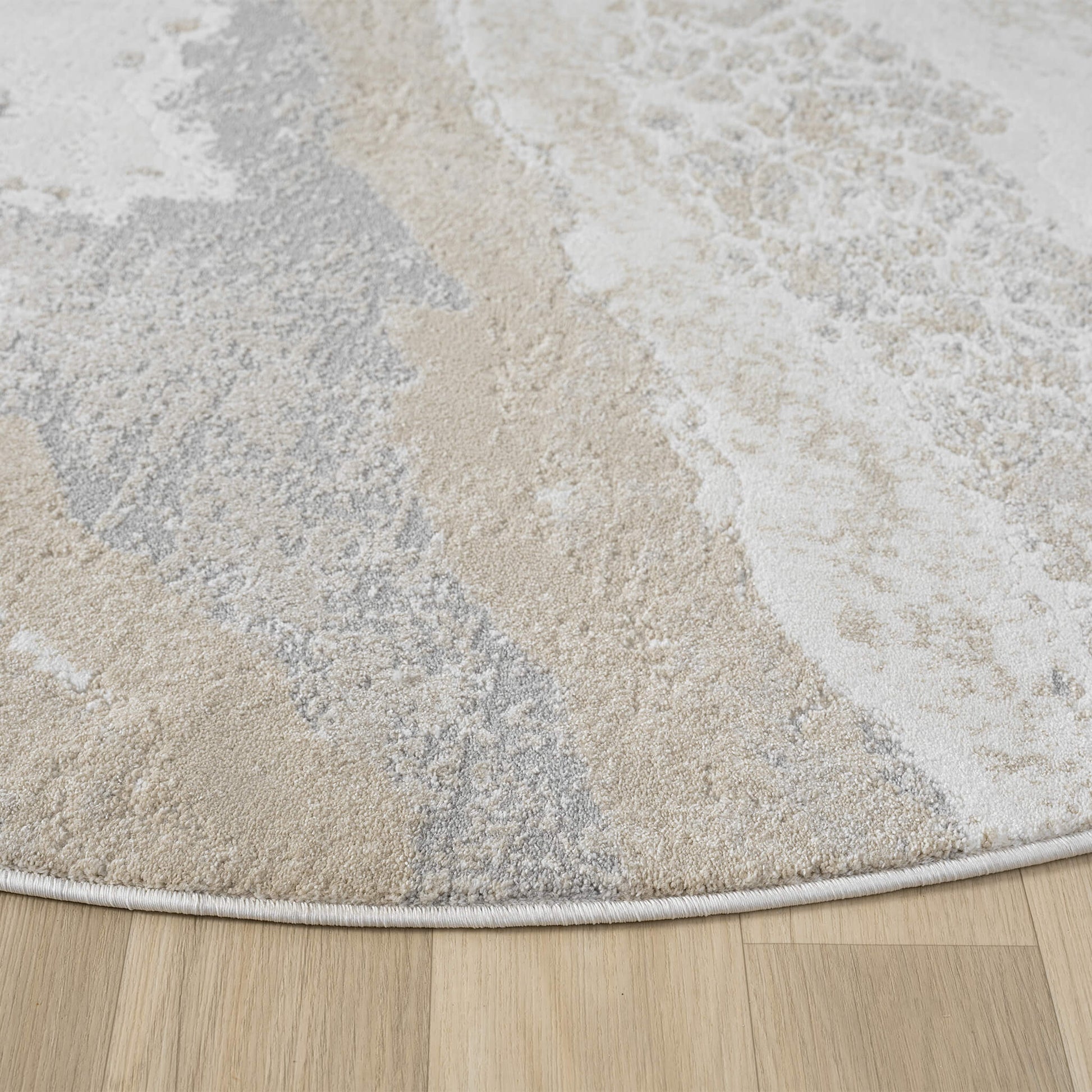 Slate Round Weston 735 Rug - Side View | Rug Queen Australia