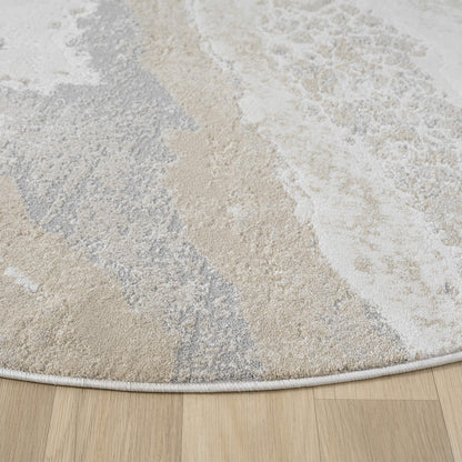 Slate Round Weston 735 Rug - Side View | Rug Queen Australia